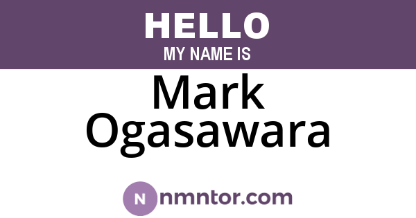 Mark Ogasawara