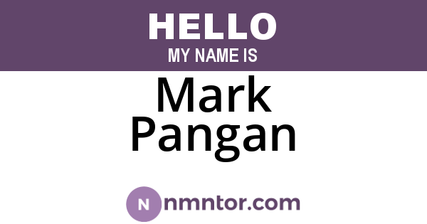 Mark Pangan