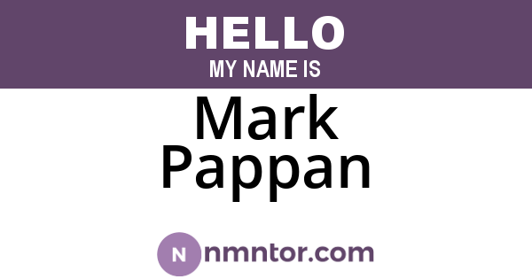 Mark Pappan