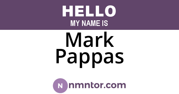 Mark Pappas