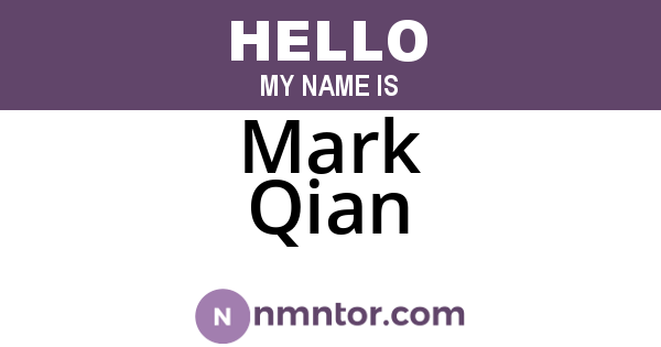 Mark Qian