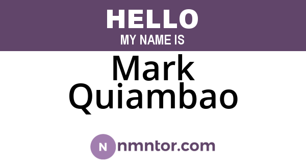 Mark Quiambao