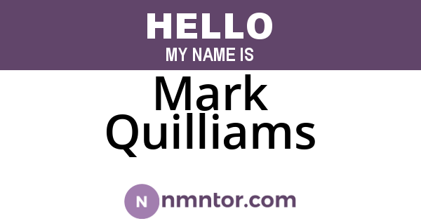 Mark Quilliams