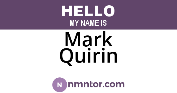 Mark Quirin