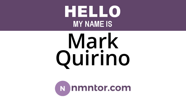 Mark Quirino