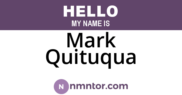 Mark Quituqua