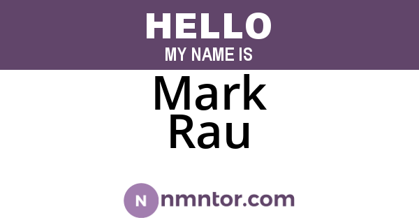 Mark Rau