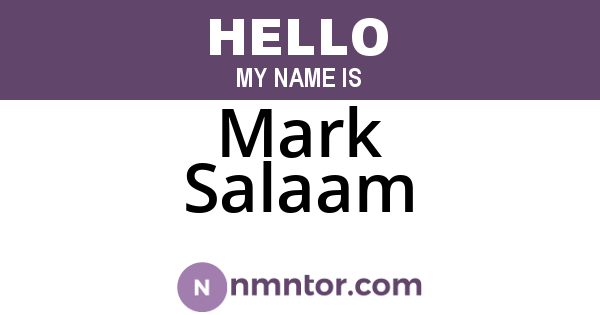 Mark Salaam
