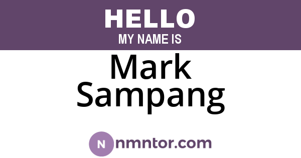 Mark Sampang