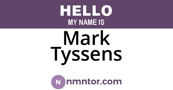 Mark Tyssens