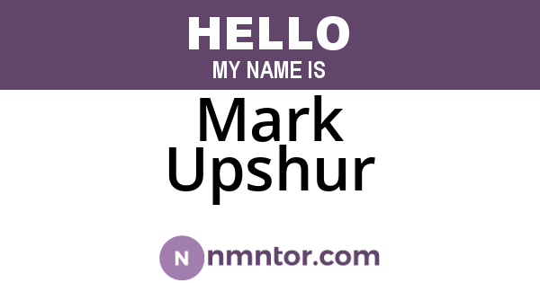 Mark Upshur