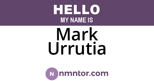 Mark Urrutia