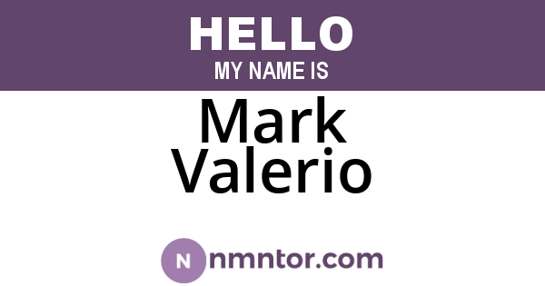 Mark Valerio