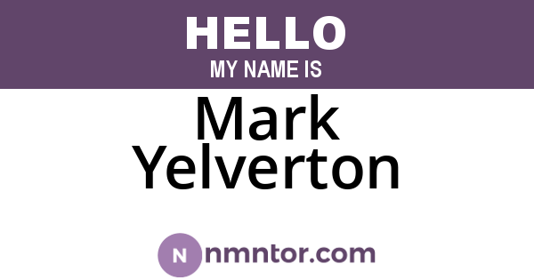 Mark Yelverton