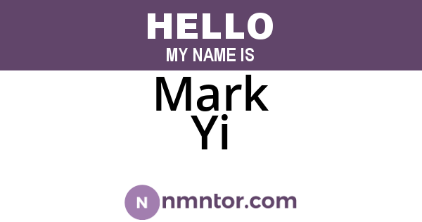 Mark Yi