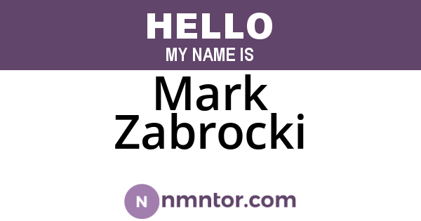 Mark Zabrocki