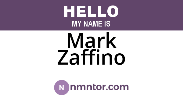Mark Zaffino