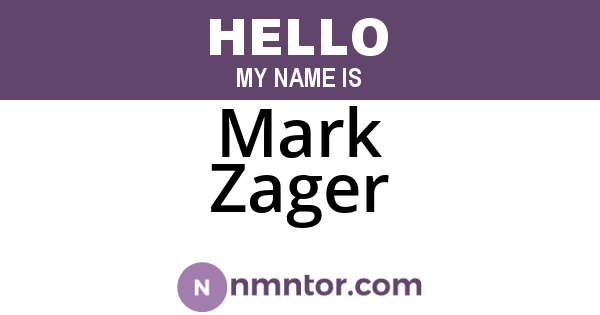 Mark Zager