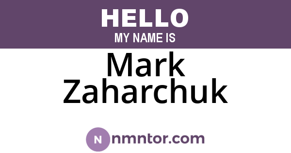 Mark Zaharchuk