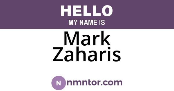 Mark Zaharis