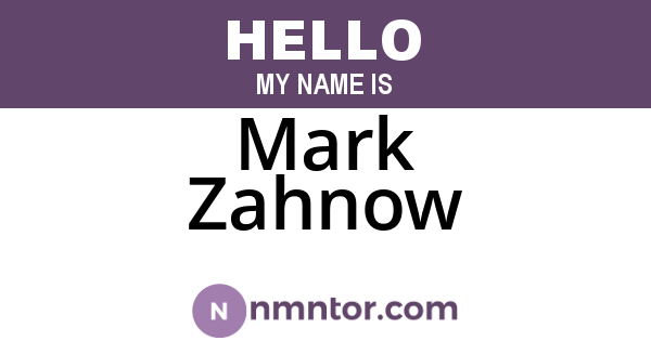 Mark Zahnow