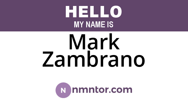 Mark Zambrano