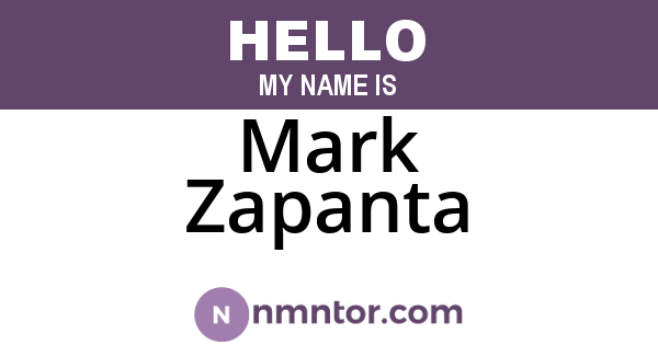 Mark Zapanta