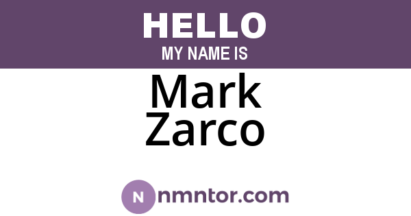Mark Zarco
