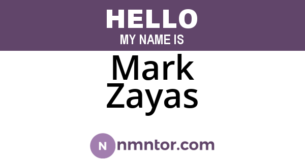Mark Zayas