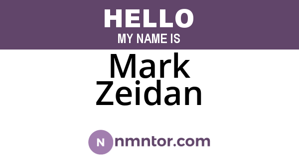 Mark Zeidan