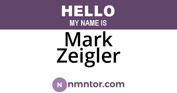 Mark Zeigler