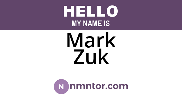 Mark Zuk