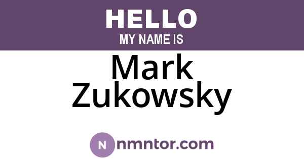 Mark Zukowsky