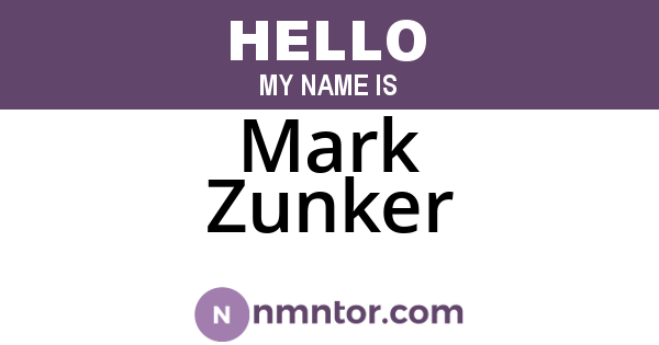 Mark Zunker