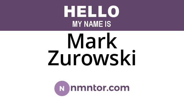 Mark Zurowski