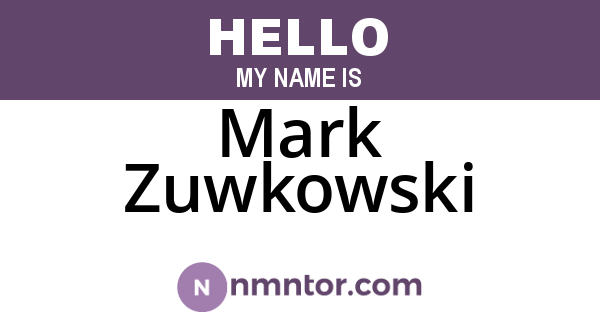 Mark Zuwkowski