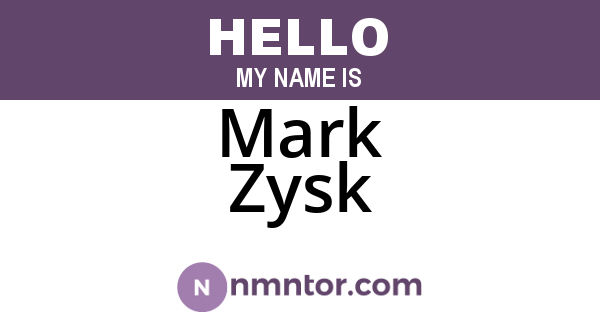 Mark Zysk