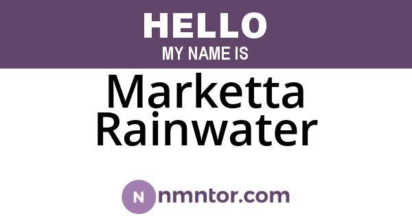 Marketta Rainwater