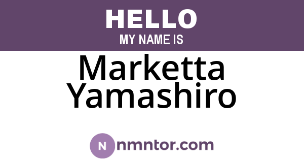 Marketta Yamashiro