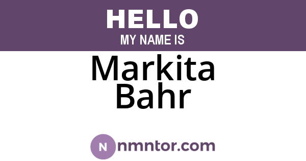 Markita Bahr