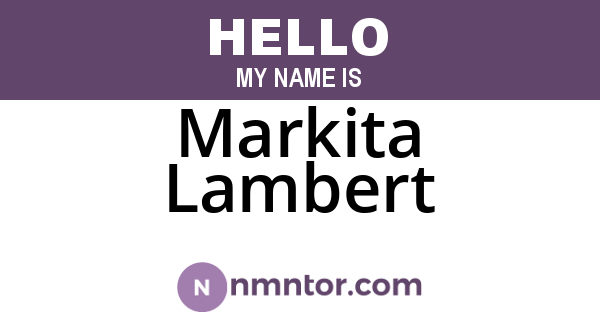 Markita Lambert