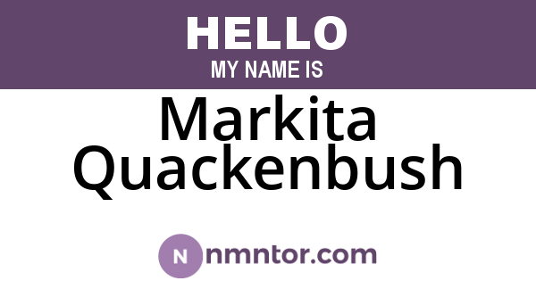 Markita Quackenbush