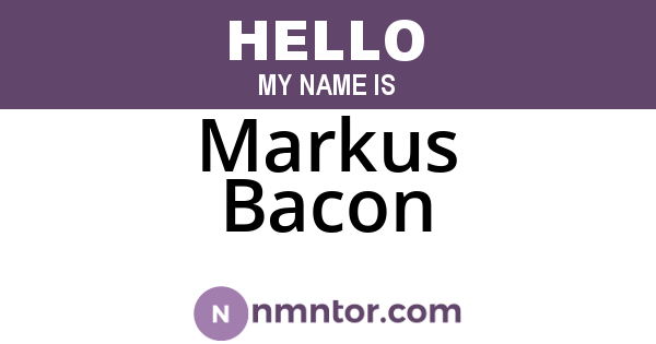 Markus Bacon