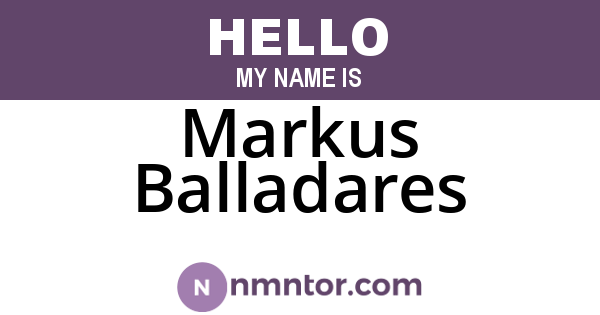 Markus Balladares