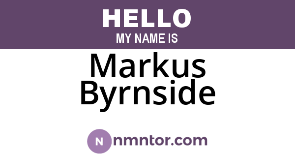 Markus Byrnside