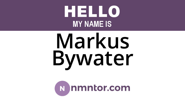Markus Bywater