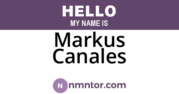 Markus Canales