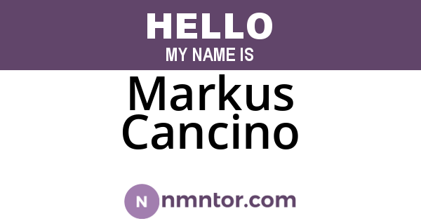 Markus Cancino