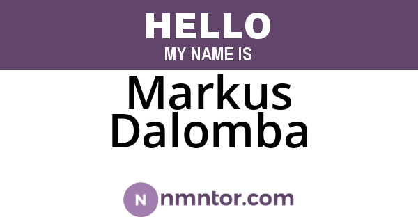 Markus Dalomba