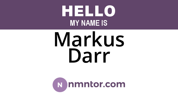 Markus Darr